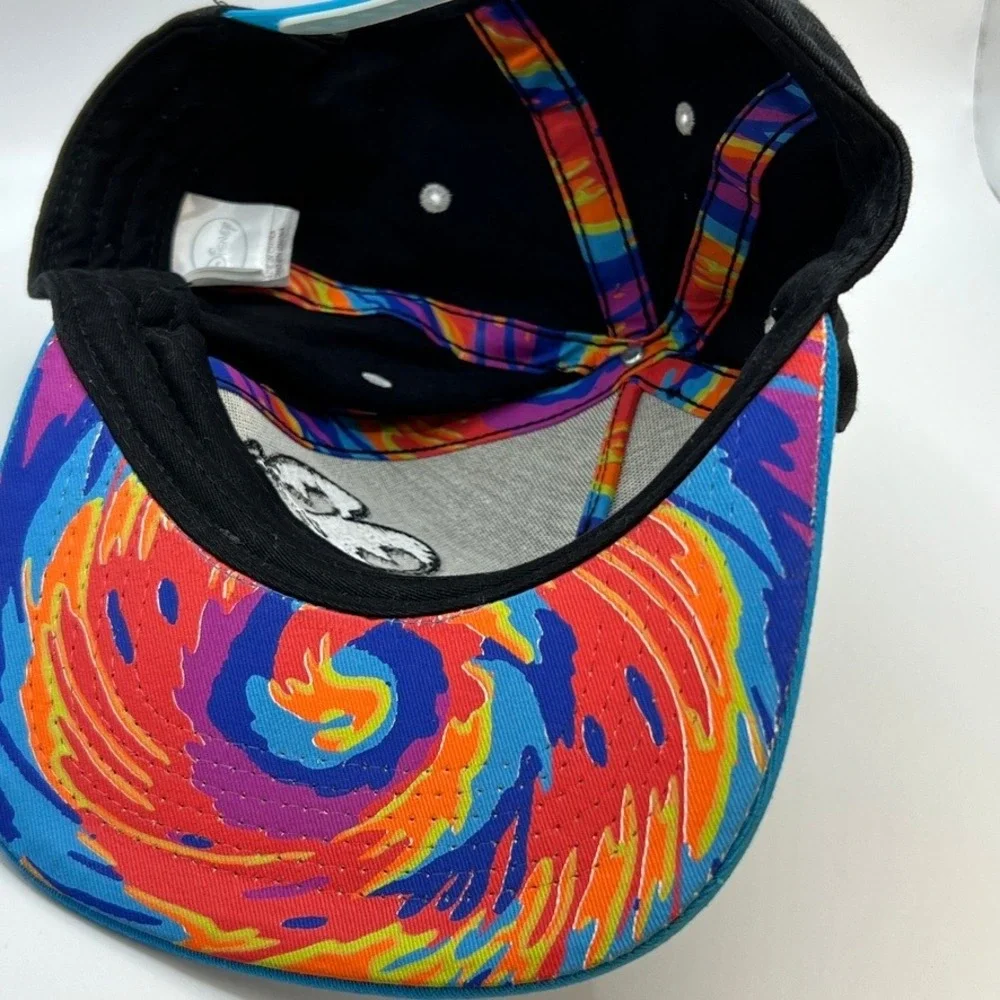 Disney Hat - Baseball Cap‎ - Tie Dye - One Size Snapback - Teal Brim